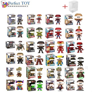 ตุ๊กตาฟิกเกอร์ PS Funko Pop Marvel Avengers Iron man Thor Spider-man Doctor Strange ของเล่นสําหรับเด็ก