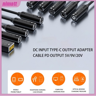 Ni อะแดปเตอร์แปลงสายเคเบิล Usb c Pd อินพุต Dc เป็น Type-c Pd เอาท์พุต 65w ชาร์จอัตโนมัติ