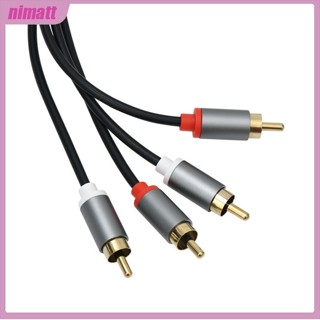 Ni 2 Rca To 2 Rca สายเคเบิ้ลเสียง Hifi สําหรับโฮมเธียเตอร์ เครื่องเล่นซีดี ลําโพง