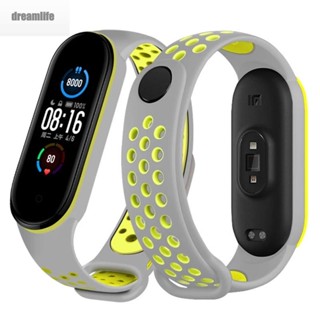 【DREAMLIFE】Mi Band 6 / 5 Sport Strap Double Color Silicone Strap Replacement Sweatproof New