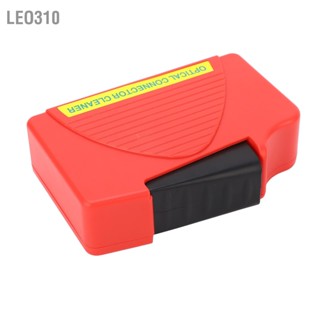 Leo310 กล่องทำความสะอาดใยแก้วนำแสงสีแดงขนาดกะทัดรัดน้ำหนักเบา SC FC LC ST Fiber Optic End Connector Cleaner