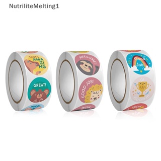 [NutriliteMelting1] สติกเกอร์ ลายการ์ตูนสัตว์ ทรงกลม สําหรับติดตกแต่ง 500 ชิ้น ต่อชุด [TH]