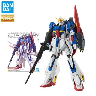 Bandai Genuine Gundam Model Garage Kit MG Series 1/100 ZETA GUNDAM Ver.Ka Anime Action Figure Toys for Boys Collectible Toys