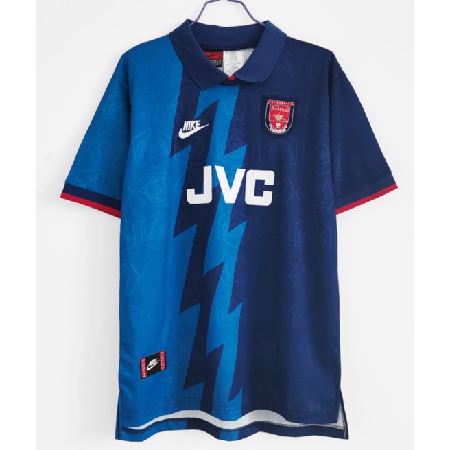 เสื้อกีฬาแขนสั้น ลายทีมชาติฟุตบอล Arsenal 1995 คุณภาพสูง