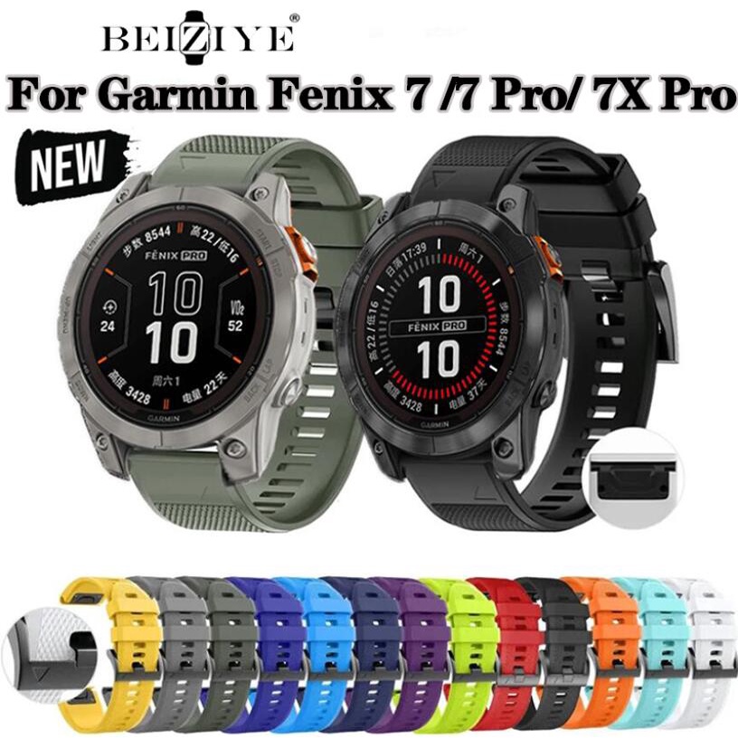 Garmin Fenix 7X Pro สายซิลิโคน สําหรับ Garmin Fenix 7 Pro 7 7X สมาร์ทวอทช์ ปลดเร็ว พอดี สายนาฬิกาซิล