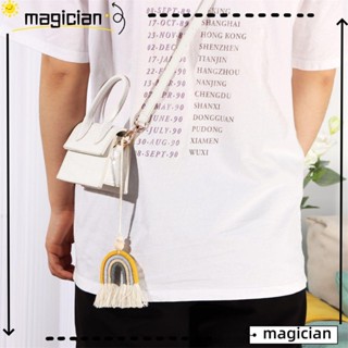 Magic โมบายแขวนกระจกรถยนต์ สีเหลือง สีชมพู สีรุ้ง สีเทา สไตล์โบฮีเมียน หลากสี