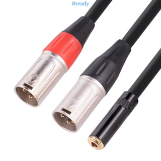 Steady อะแดปเตอร์แยกสายเคเบิลสเตอริโอ 3 5 มม. เป็น XLR คู่ 1 8 Mini Jack เป็น 2 XLR ตัวผู้ Y