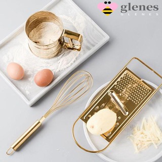 Glenes เครื่องตีไข่ ซอส เครื่องตีฟองนม สีทอง สําหรับทําอาหารที่บ้าน