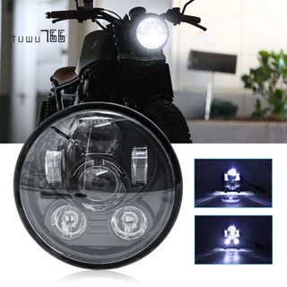 ไฟหน้ารถจักรยานยนต์ LED Hi/Lo Beam 5.75 นิ้ว อุปกรณ์เสริม สําหรับ Harley Sportster 1200 883 Touring Scrambler Triple