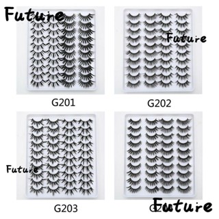 Future ขนตาปลอม แบบหนา ยาว แฮนด์เมด แฟชั่น สําหรับผู้หญิง