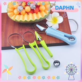 Daphs 4 In 1 4 In 1 ที่ตักแตงโม บัลเล่ต์ สเตนเลส สองด้าน เครื่องมือแกะสลัก