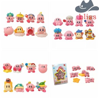 Bliss โมเดลฟิกเกอร์ PVC รูปการ์ตูนอนิเมะ Kirby Star น่ารัก สีชมพู สําหรับตกแต่งรถยนต์