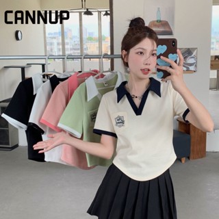 CANNUP เสื้อยืดผู้หญิง สะดวกสบาย และทันสมัย A29J1FH