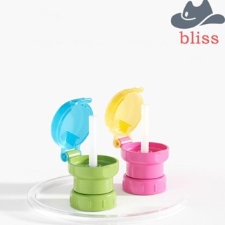 Bliss ฝาขวดน้ําซิลิโคน พร้อมหลอดดูด แบบพกพา หมุนได้ สําหรับเด็ก