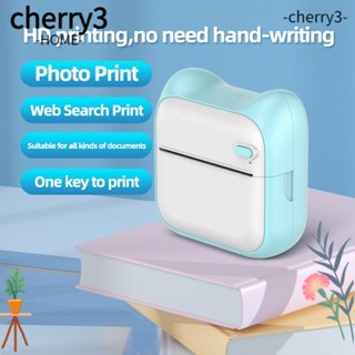 Cherry3 เครื่องปริ้นท์ฉลาก ไร้หมึก 200DPI ขนาดเล็ก แบบพกพา พร้อมเทป สําหรับบ้าน ออฟฟิศ