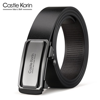 Castle Korin เข็มขัดหนังวัว หัวเข็มขัดอัลลอยอัตโนมัติ สําหรับผู้ชาย ck01022