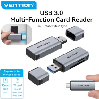 Vention 2 In 1 เครื่องอ่านการ์ด USB 3.0 SD / TF ช่องเสียบการ์ดคู่ สําหรับแล็ปท็อป แท็บเล็ต โทรศัพท์