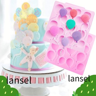 LANSEL แม่พิมพ์ซิลิโคน รูปลูกโป่ง 3d สีชมพู ขนาดเล็ก 10*10*0.8 ซม. สําหรับทําขนมหวาน ฟองดองท์