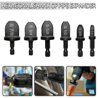 6pcs Swaging Tool Drill Bit Air Conditioner Copper Pipe Flaring Tube Expander