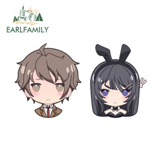 Earlfamily สติกเกอร์ไวนิล ลายการ์ตูน Sakurajima Mai 13 ซม. สําหรับตกแต่งรถยนต์ รถจักรยานยนต์