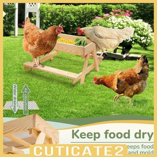 [Cuticate2] เครื่องให้อาหารเป็ด ไก่ แบบไม้ DIY สําหรับสัตว์ปีก