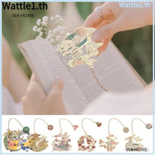 WTTLE ที่คั่นหนังสือทองเหลือง จี้พู่โลหะ เครื่องเขียน สําหรับโรงเรียน สํานักงาน