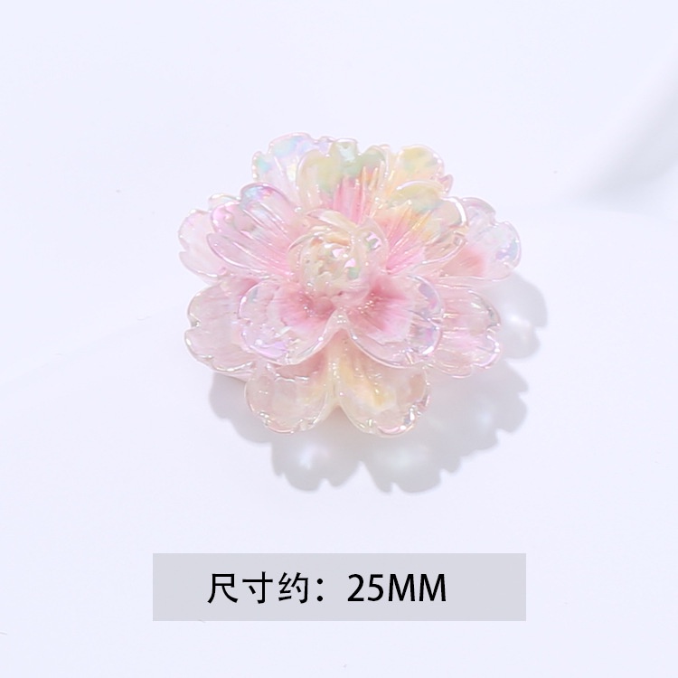 10 ชิ้น / เซต สองชั้น ชุบ ดอกเบญจมาศ ด้านหลังแบน Diy ที่คาดผม เชือกผม ครีมเจล เคสโทรศัพท์ อุปกรณ์ตกแต่งถ้วยน้ํา - รูปที่ 5