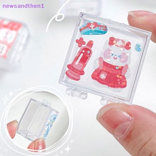 Newsandthen1 กล่องพลาสติกใส ขนาดเล็ก พร้อมฝาปิด กันฝุ่น สําหรับเก็บเครื่องประดับ เชือกรัดผม