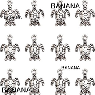 Banana1 จี้สร้อยคอ สร้อยข้อมือ รูปเต่าทะเล โลหะผสมสังกะสี 16 มม. X 12 มม. DIY 100 ชิ้น