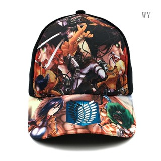 Wy หมวกเบสบอล ลายการ์ตูนอนิเมะ Attack On Titan Snapback ปีกแห่งเสรีภาพ ลําลอง ใช้งานกลางแจ้ง