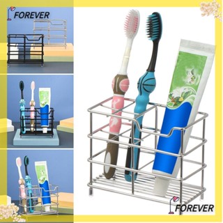 Forever ที่วางแปรงสีฟัน เครื่องสําอาง อเนกประสงค์ จัดระเบียบพื้นที่ ประหยัดพื้นที่ สเตนเลส ครัว ออแกไนเซอร์ ขาตั้ง