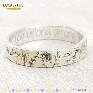 EUTUS แหวนแฮนด์เมด ลายดอกไม้ ดอกเดซี่ เครื่องประดับแฟชั่น สไตล์โบฮีเมียน วินเทจ