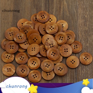 Chunrong กระดุมผ้า ทรงกลม สําหรับตกแต่งเสื้อผ้า DIY 50 ชิ้น