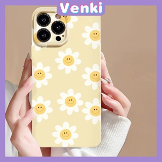 Venki - เข้ากันได้สำหรับ เคส iphone 11 เคสไอโฟน เคสไอโฟน11 เคสฟิล์ม TPU เคสเยลลี่สีเหลืองเคลือบเงากล้องเยลลี่เคสป้องกันน่ารักทานตะวันเข้ากันได้กับ iPhone 14 13 Pro Max iPhone 12 11 Pro Max XR XS 7Plus 8Plus