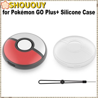 Shououy เคสซิลิโคนนิ่ม แบบใส ลายโปเกม่อน กันกระแทก พร้อมสายคล้อง สําหรับ Pokémon Go Plus+