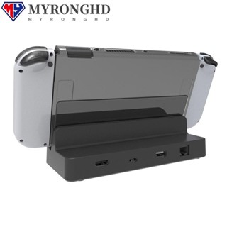 Myronghd อุปกรณ์แปลงวิดีโอ สําหรับ Nintendo Switch OLED TV Base Stand สําหรับ Nintendo Switch OLED