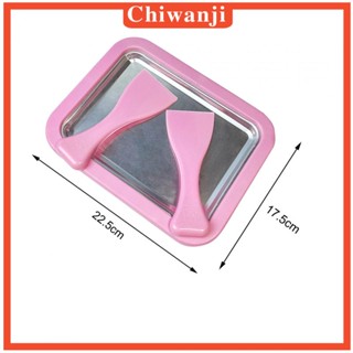 [Chiwanji] กระทะทําไอศกรีม DIY พร้อมที่ขูด 2 ชิ้น อลูมิเนียมอัลลอย 22.5x17.5 ซม. สําหรับทําไอศกรีมโยเกิร์ต