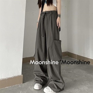 Moon  กางเกงขายาว คาร์โก้ กางเกง เชือกอเมริกันคลาสิค Cargo pants 2023 NEW 072613 Comfortable Trendy Chic สวยงาม A20M08U 36Z230909