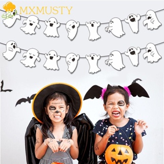 Mxmusty แบนเนอร์ผีฮาโลวีน แบบแขวนผนัง น่ารัก 2 ชิ้น DIY