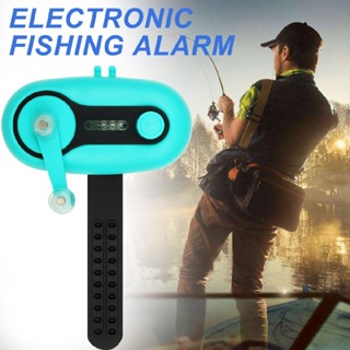 New Electronic Fishing Bite Sound Alarm LED Light Alert Bell Band On Fishing Rod