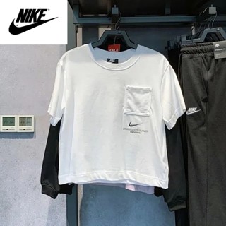 [สินค้าขายดี] Nike เสื้อยืดแขนสั้นลําลอง คอกลม ผ้าฝ้าย 100% ระบายอากาศ สําหรับผู้หญิง