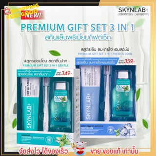 ชุดเซ็ทยาสีฟัน SKYNLAB GENTLE SET FRESH &amp; COOL SET ยาสีฟัน Premium 160ml. + น้ำยาบ้วนปาก Premium Fresh Mint 250ml.