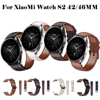 สายนาฬิกาข้อมือหนัง แฮนด์เมด หลากสี สไตล์วินเทจ สําหรับ Xiaomi Watch S2 42 มม. 46 มม. Xiaomi MI Watch 2 2 Pro 3