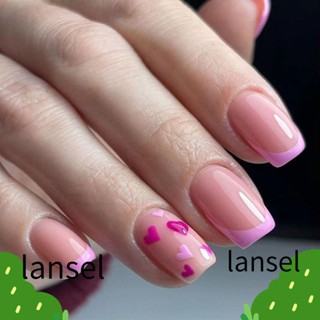 Lansel เล็บปลอม ขอบสีขาว สไตล์ฝรั่งเศส DIY 24 ชิ้น