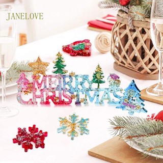 Jlove แม่พิมพ์ รูปตัวอักษร Merry Christmas แฮนด์เมด DIY สําหรับแขวนตกแต่ง