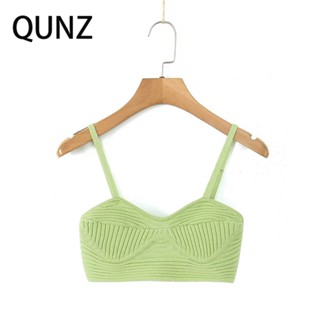 Qunz สลิงถักนิตติ้ง สีพื้น แฟชั่น 7066