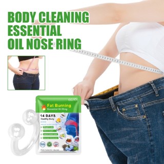 Body Detox Fat Burn Liver and Lung Cleanse Essential Oil Nose Ring for Slimming