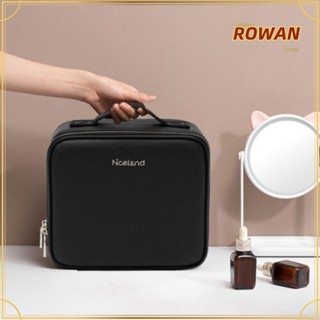 Rowans กล่องเก็บเครื่องสําอาง หนัง PU มีไฟ LED สําหรับเดินทาง