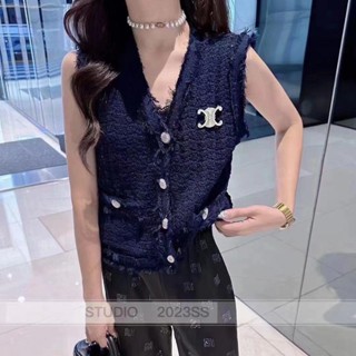 Celin เสื้อคาร์ดิแกน ผ้าวูล ประดับพู่ ทรงหลวม แฟชั่นฤดูใบไม้ร่วง สําหรับผู้หญิง 23