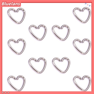 Bluelans ต่างหูสตั๊ดเจาะจมูก กระดูกอ่อน กระดูกอ่อน รูปหัวใจ ดาว 10 ชิ้น